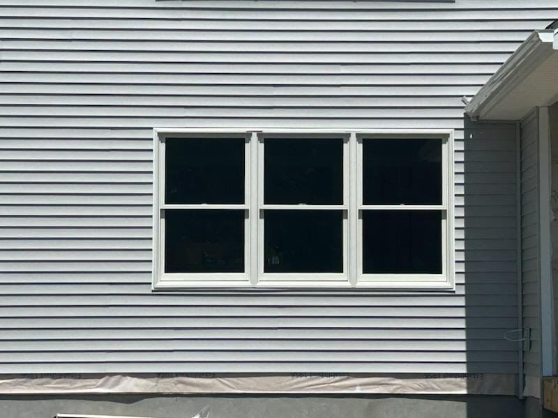 Exterior siding and window installation